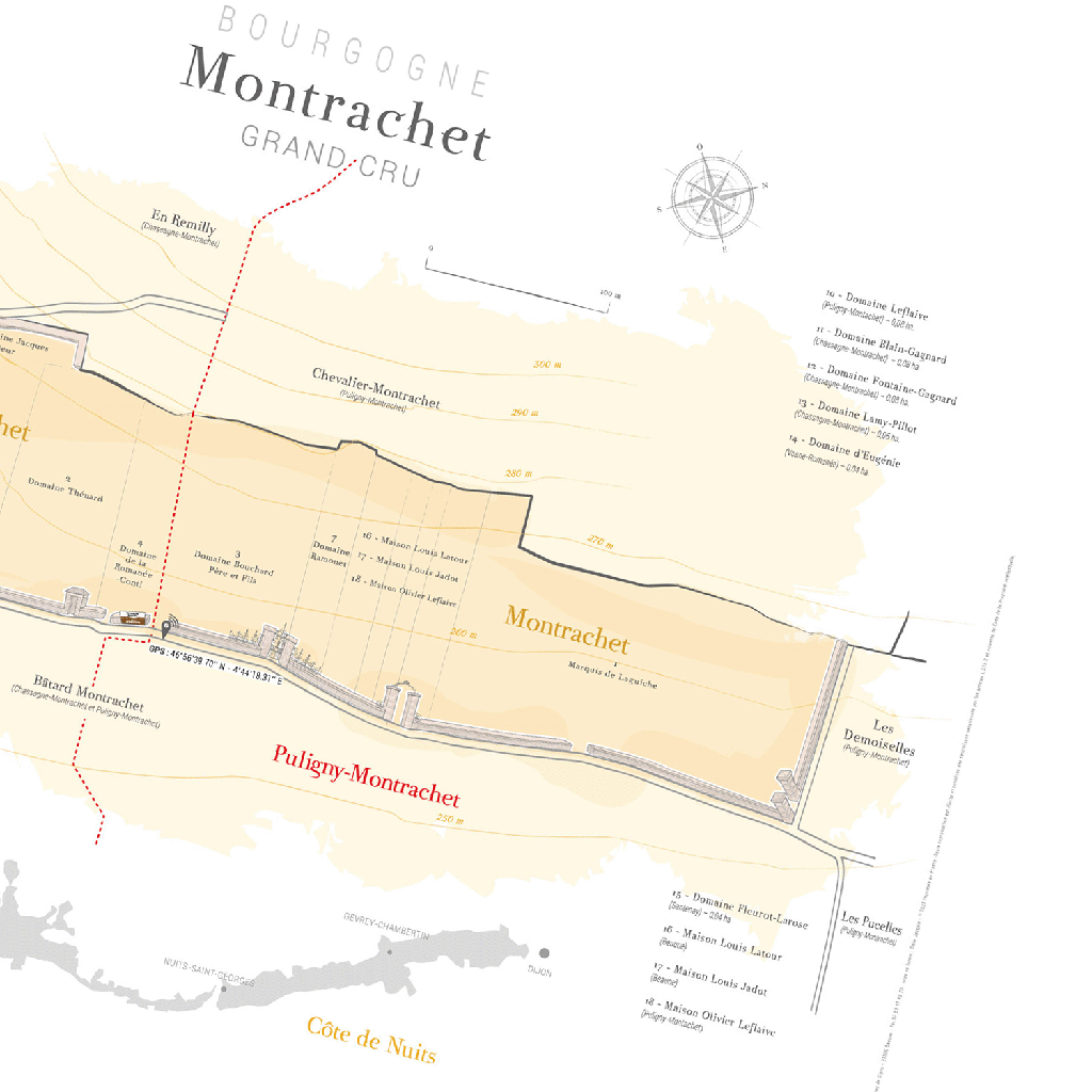 LAURENT GOTTI Montrachet Grand Cru Wine Map (FR)